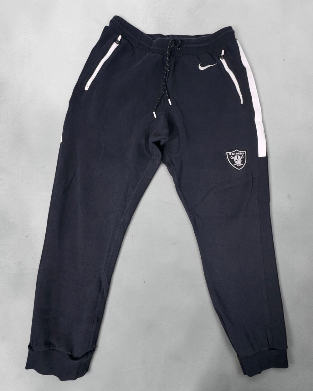 Nike Men Black Sweat Pants Las Vegas Raiders Swoosh Size Large